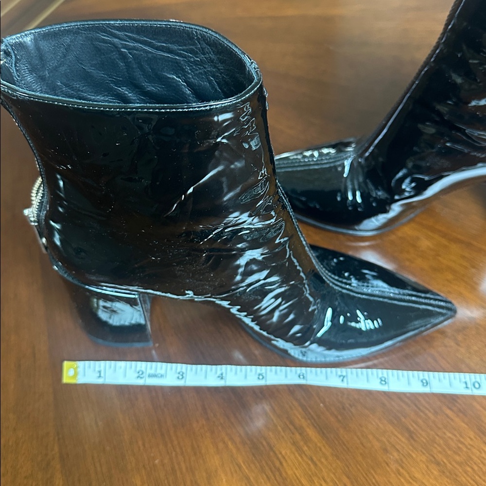 Zadig & Voltaire Black Patent Leather Ankle Boots - Picture 8 of 11